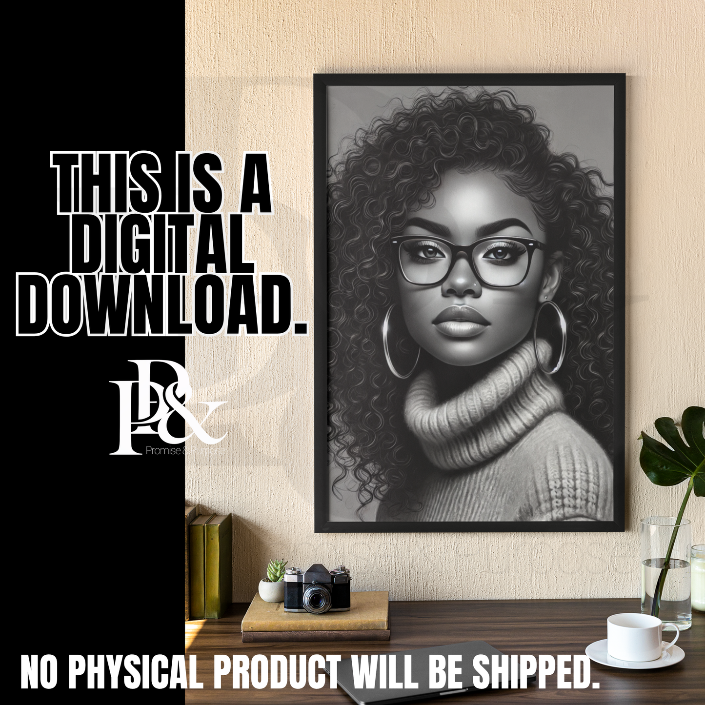 Poised with Purpose – Black Woman Clipart | PWP06