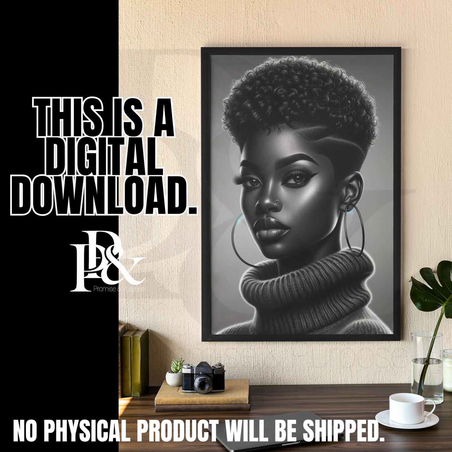 Poised with Purpose – Black Woman Clipart | PWP09