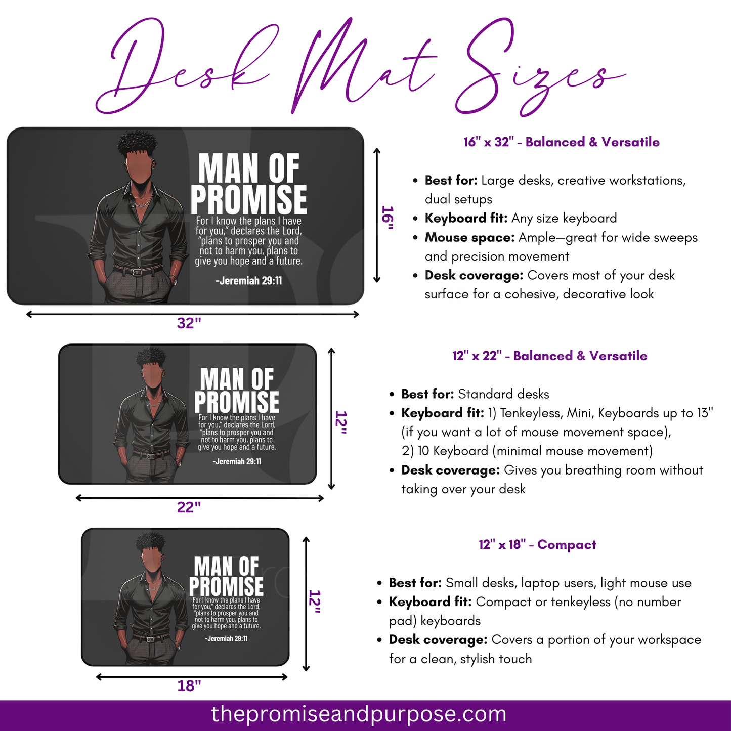 Men of Promise Deskmat - African American Men - MOPBG04