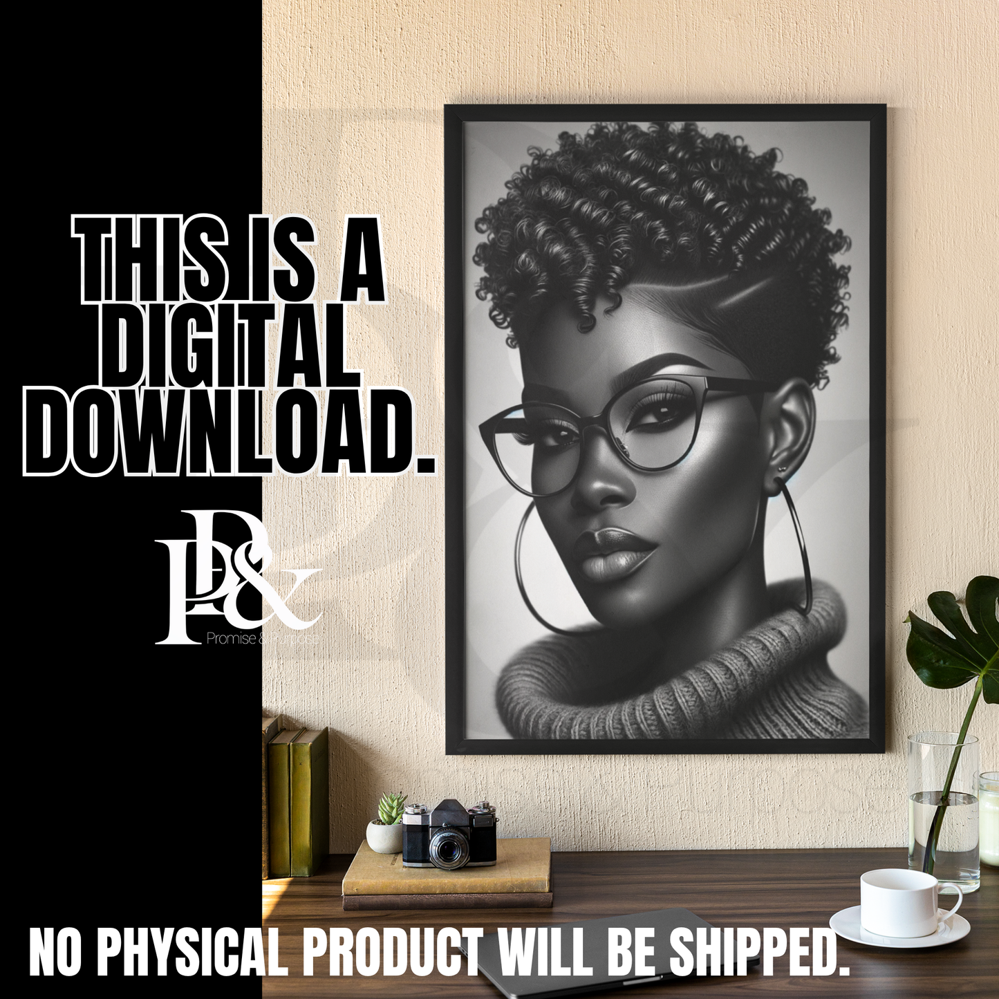 Poised with Purpose – Black Woman Clipart | PWP10
