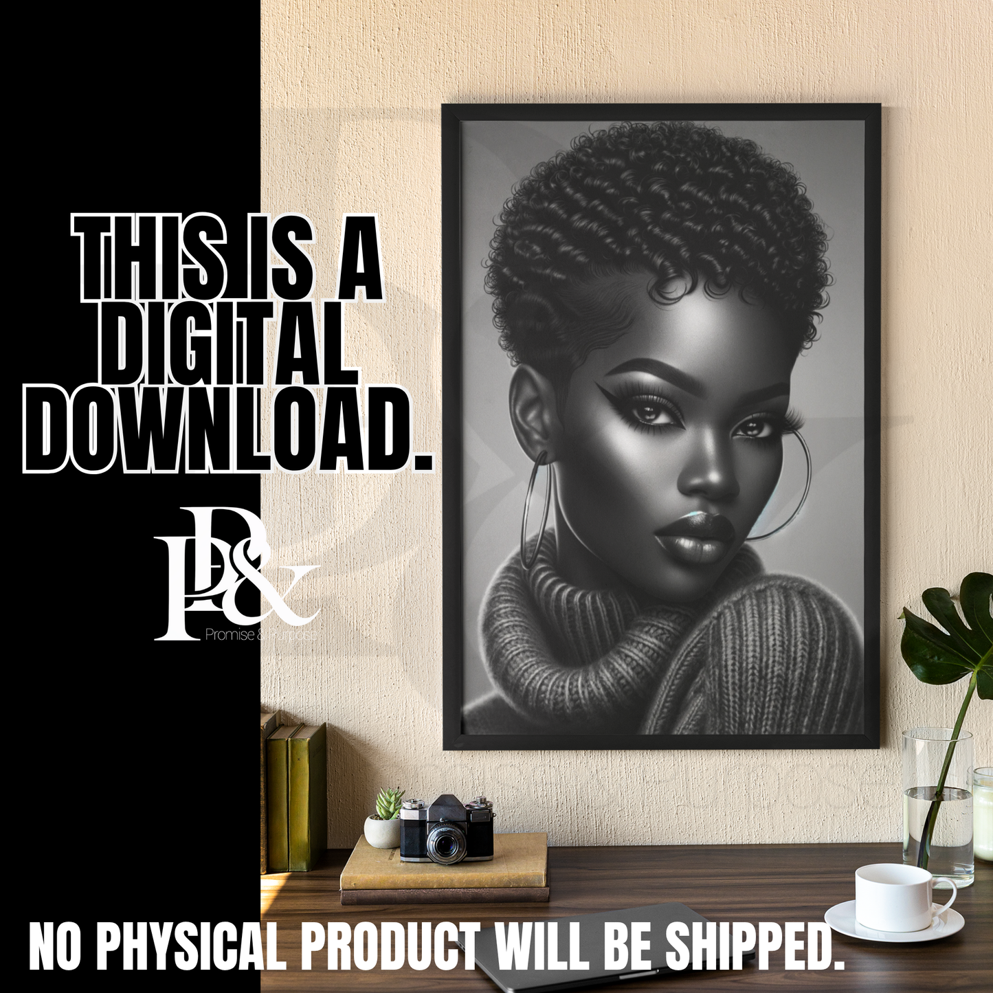 Poised with Purpose – Black Woman Clipart | PWP13