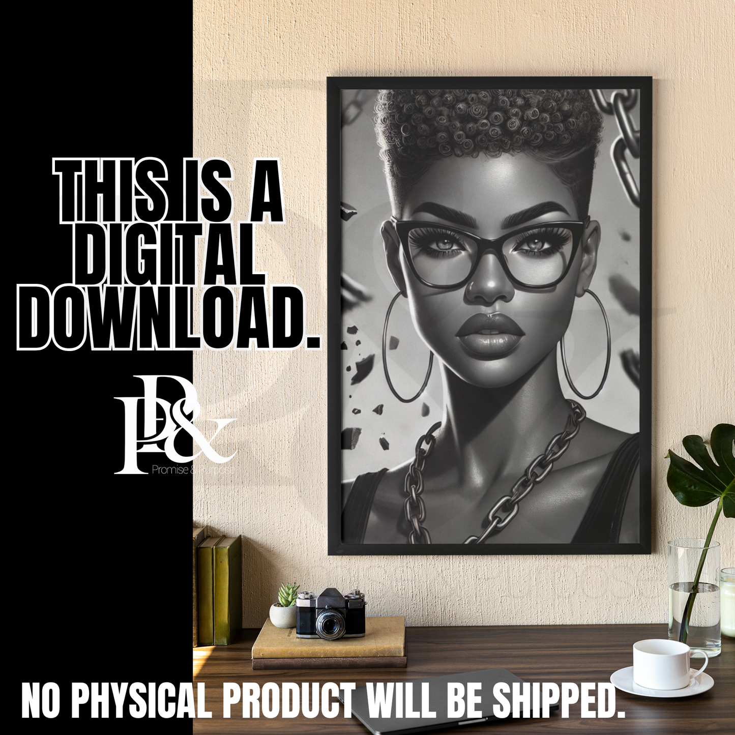 Poised with Purpose – Black Woman Clipart | PWP15