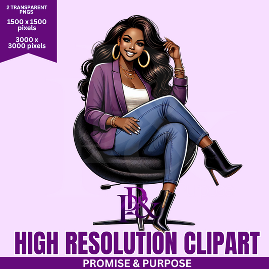 Black Business Women Clipart - Print-Ready High Resolution - BWCA10