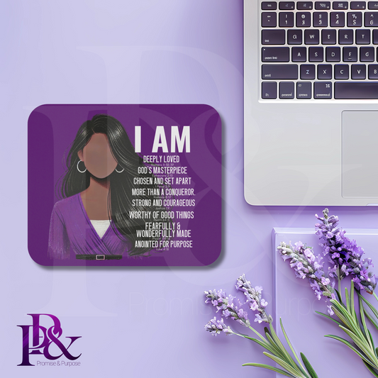 I am Scripture Mouse Pad | Faith-Based Desk Decor | IAM10