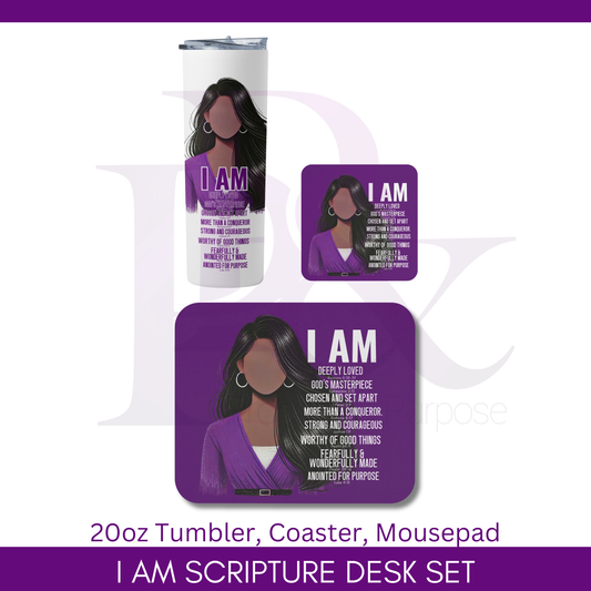 I am Scripture Purple Desk Gift Set | IAM10