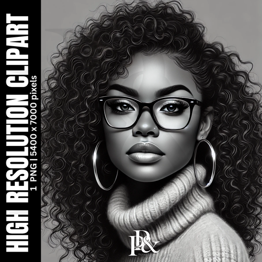 Poised with Purpose – Black Woman Clipart | PWP06