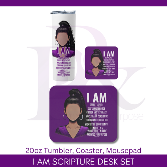 I am Scripture Purple Desk Gift Set | IAM11