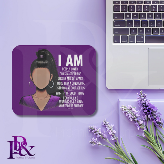 I am Scripture Mouse Pad | Faith-Based Desk Decor | IAM11