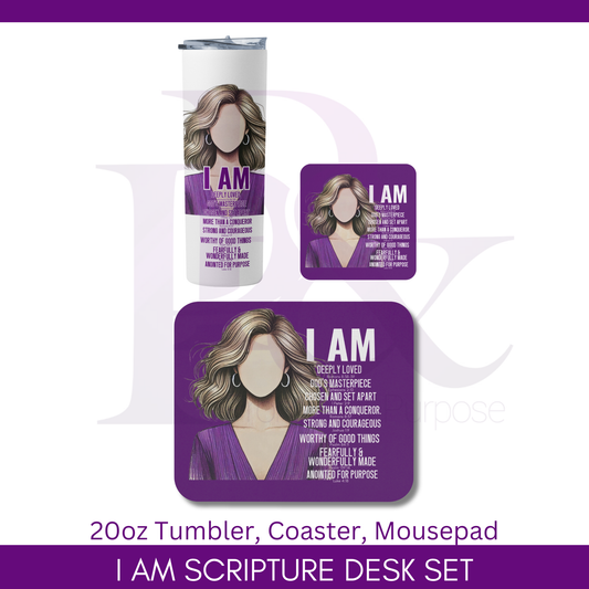 I am Scripture Purple Desk Gift Set | IAM12