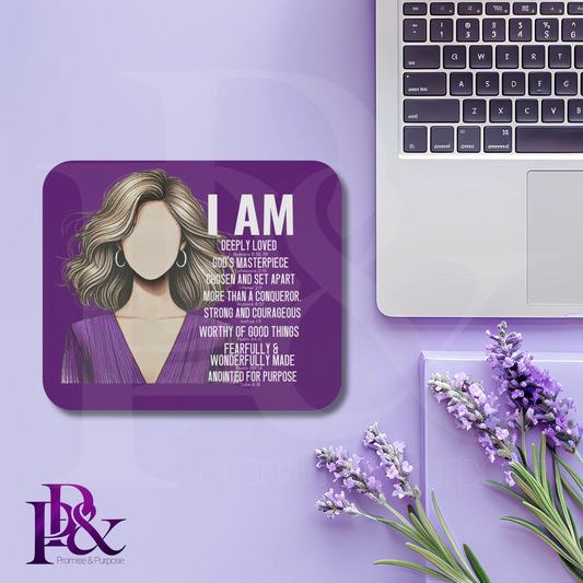 I am Scripture Mouse Pad | Faith-Based Desk Decor | IAM12
