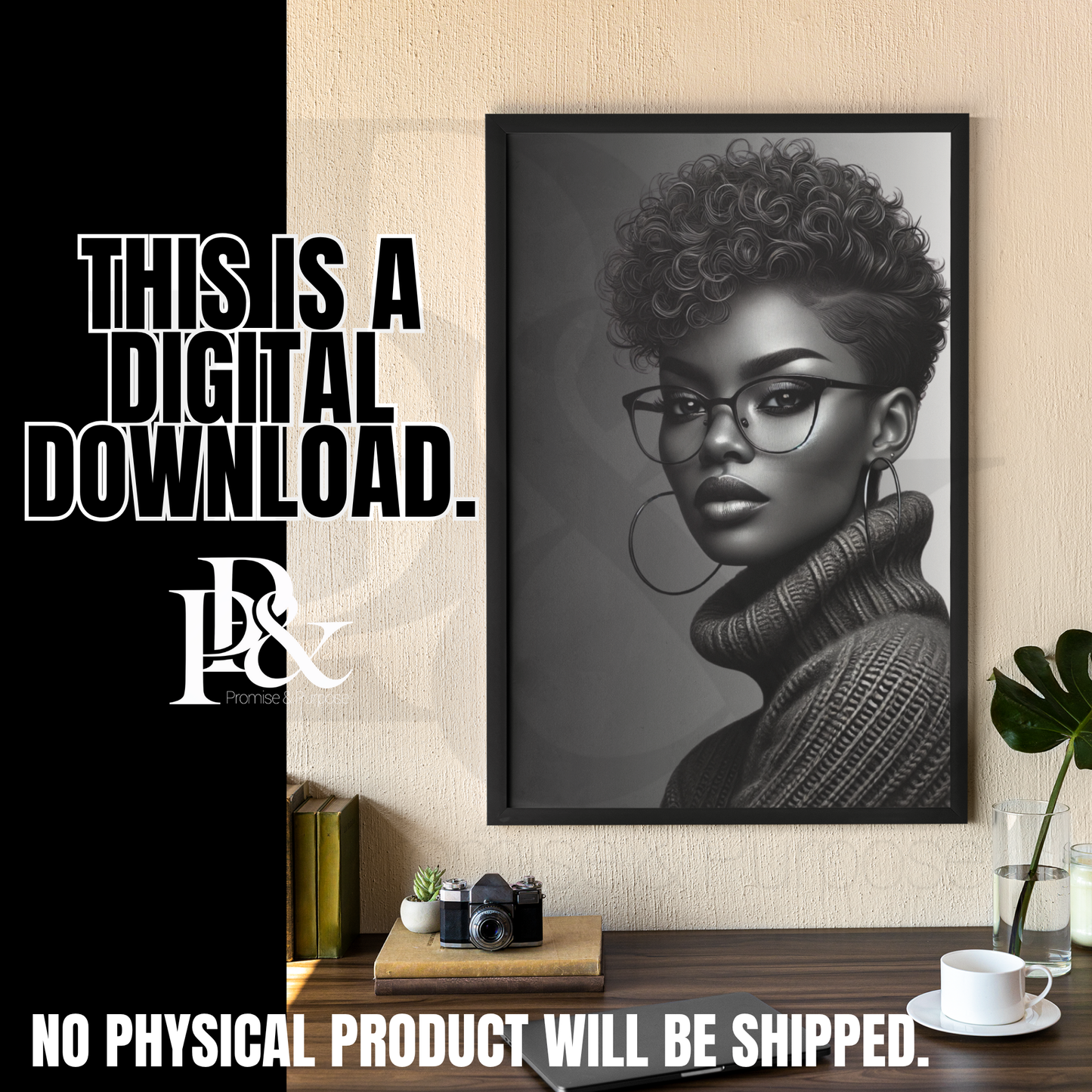 Poised with Purpose – Black Woman Clipart | PWP07