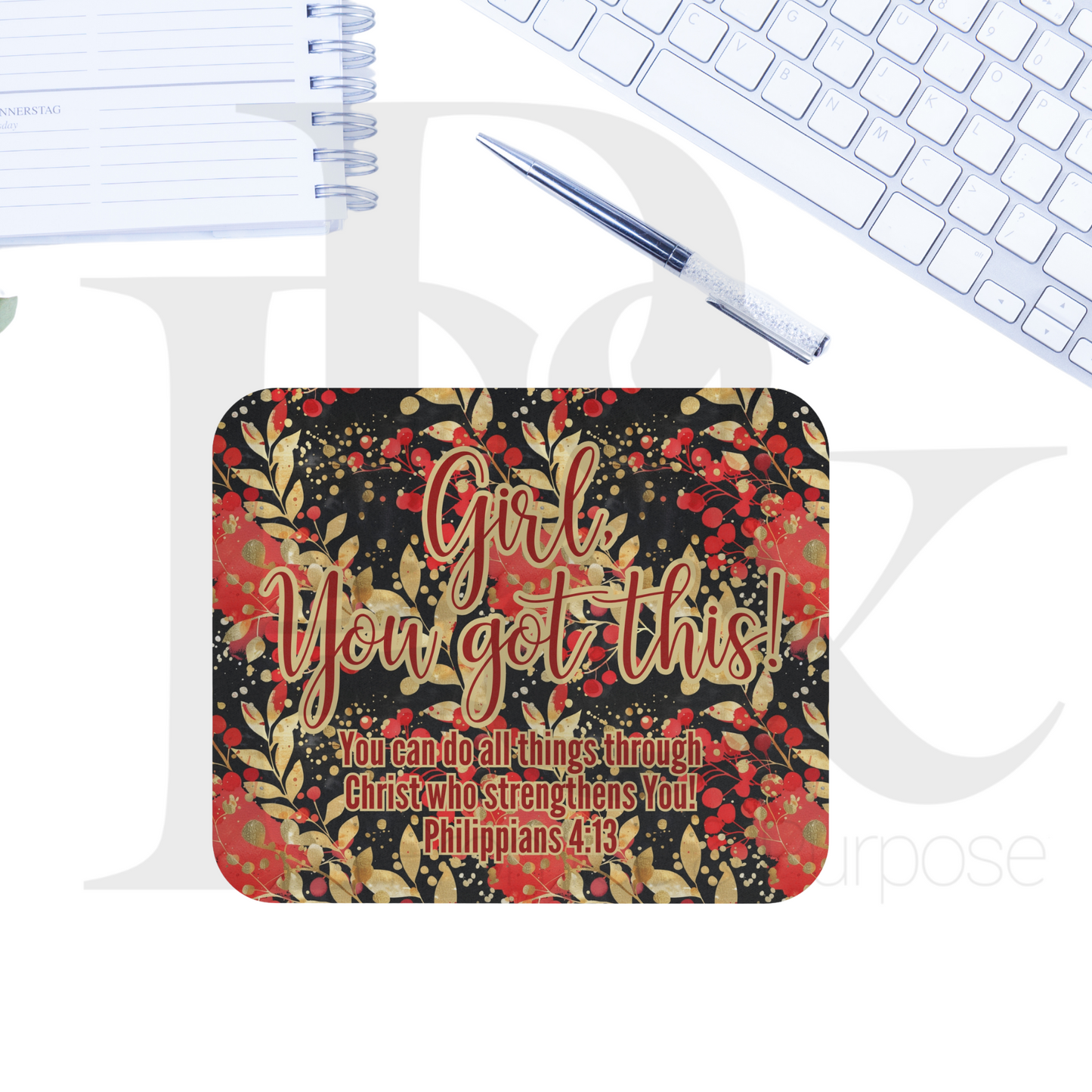 Girl You Got This Text Mousepad - YGTTEXT08