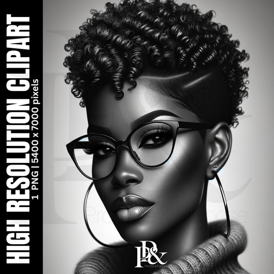 Poised with Purpose – Black Woman Clipart | PWP10
