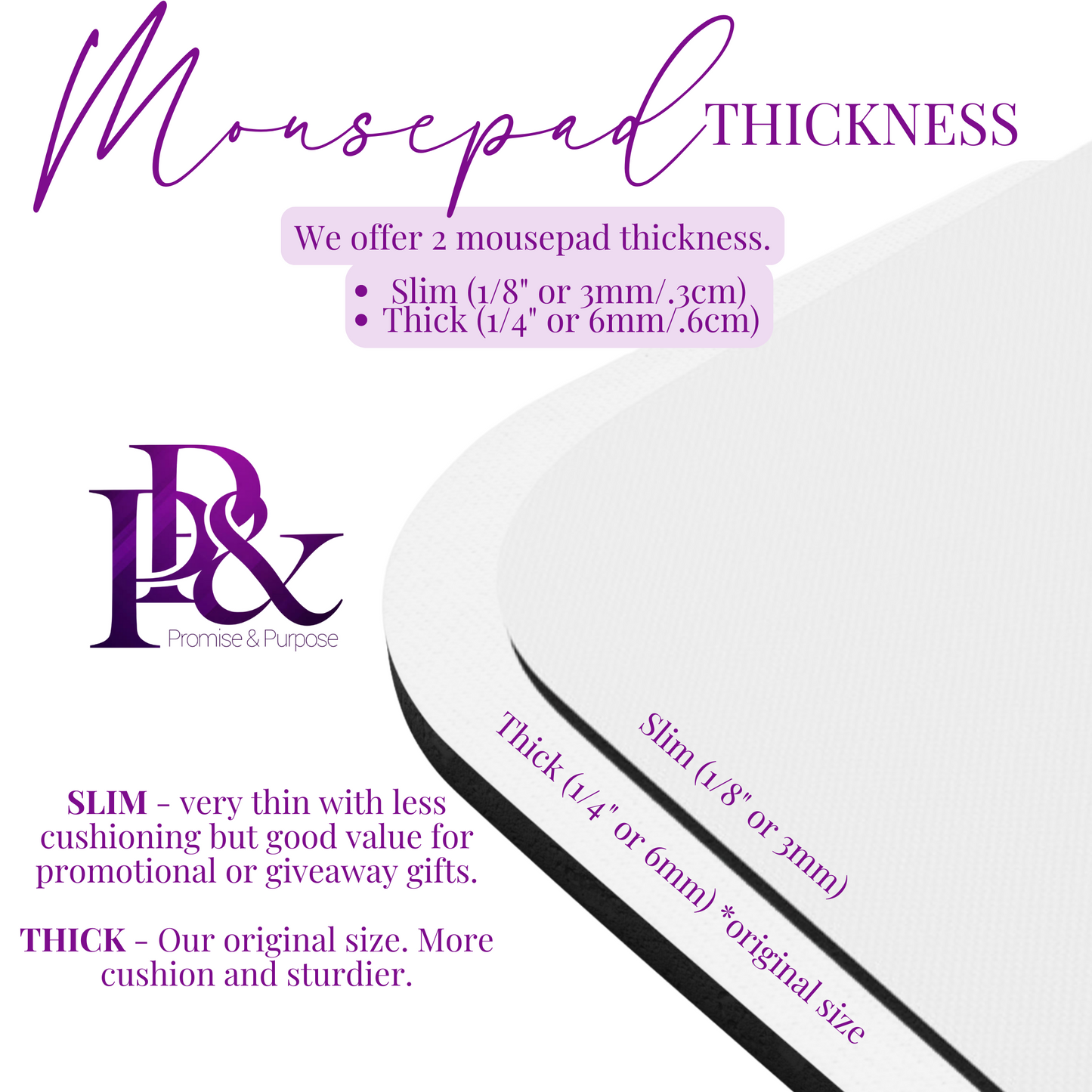 Bundles with Purpose - A6 Faux Leather Journal & Thick Mousepad