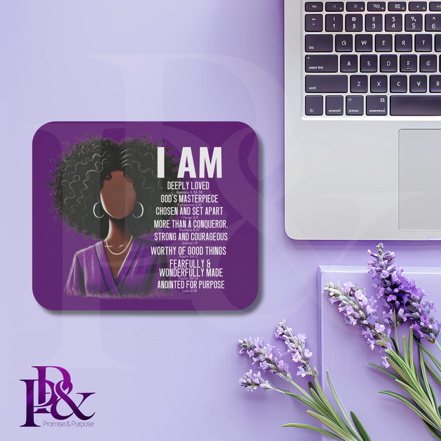 I am Scripture Mouse Pad | Faith-Based Desk Decor | IAM01