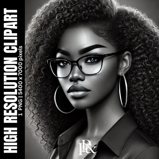 Poised with Purpose – Black Woman Clipart | PWP01