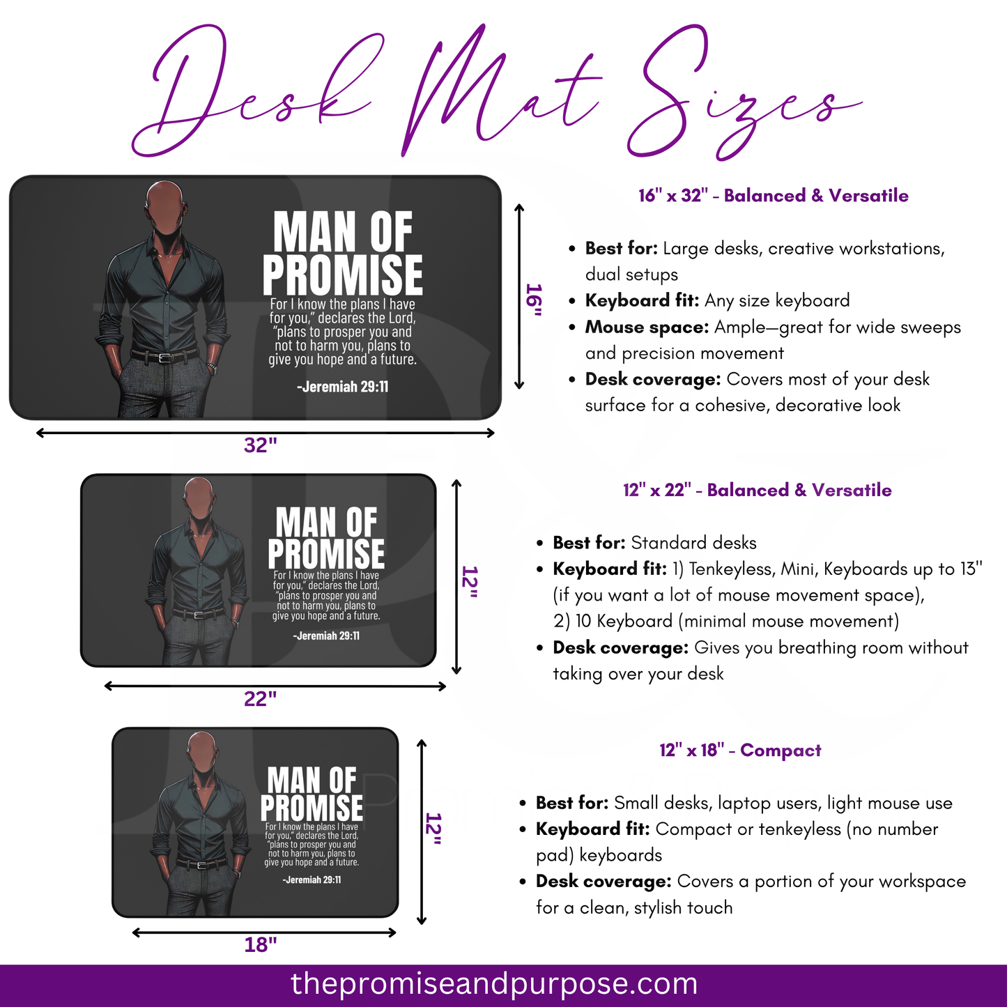 Men of Promise Deskmat - African American Men - MOPBG01