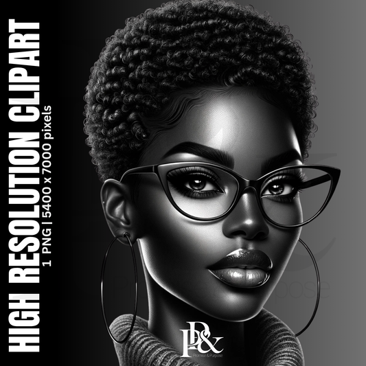 Poised with Purpose – Black Woman Clipart | PWP11