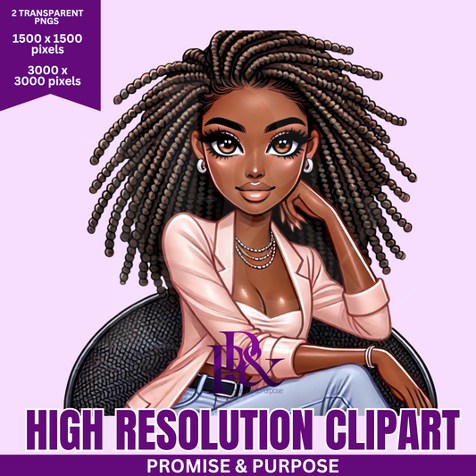Black Business Women Clipart - Print-Ready High Resolution - BWCA24