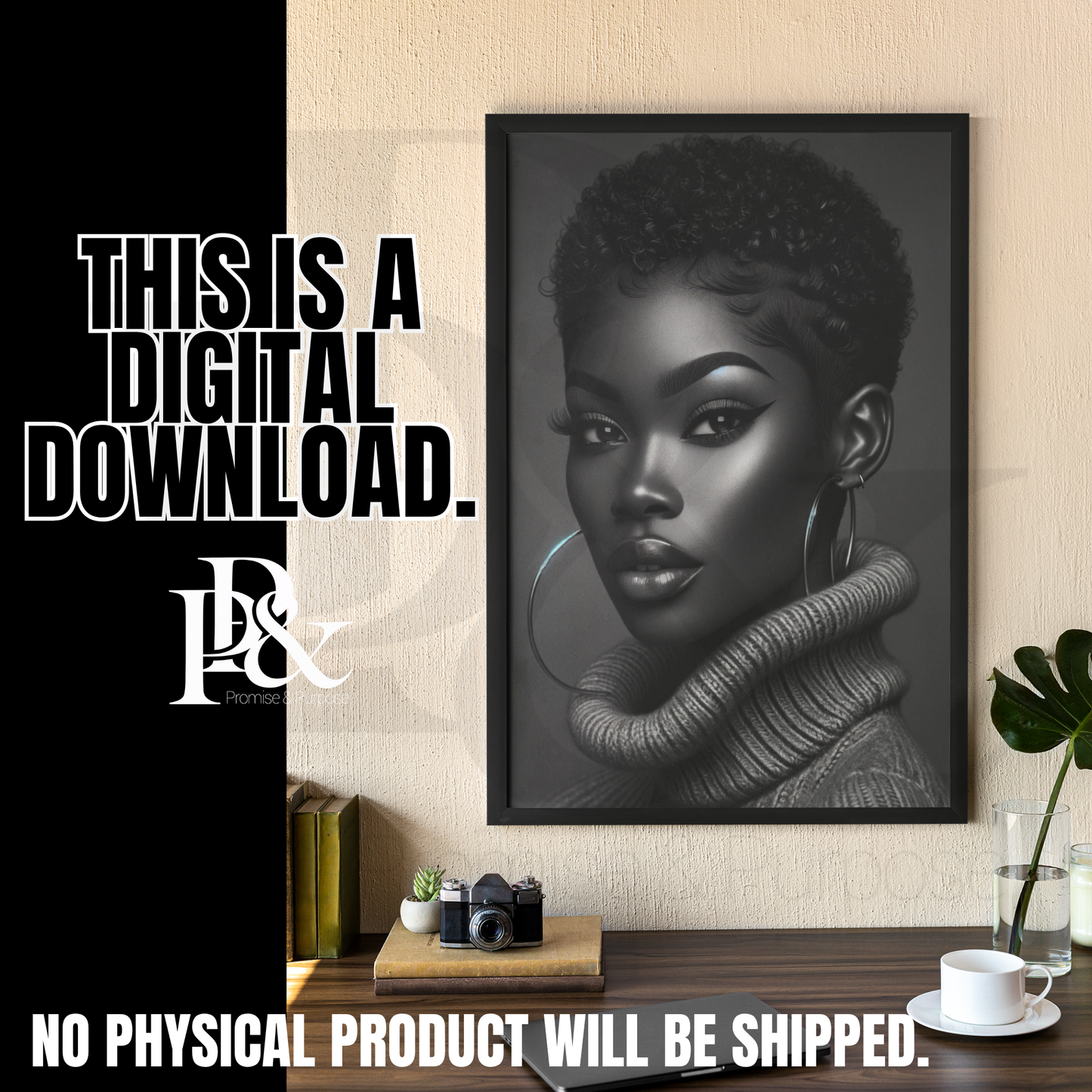 Poised with Purpose – Black Woman Clipart | PWP12