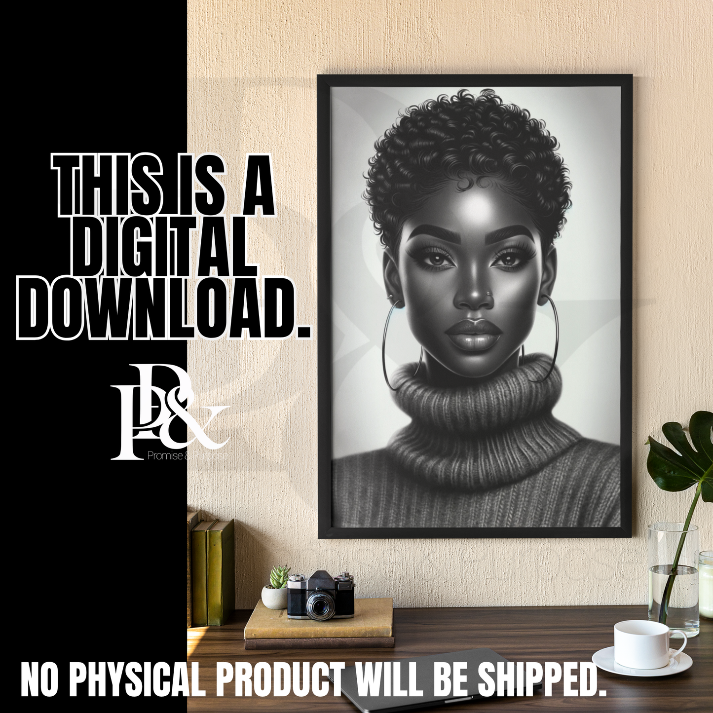 Poised with Purpose – Black Woman Clipart | PWP14