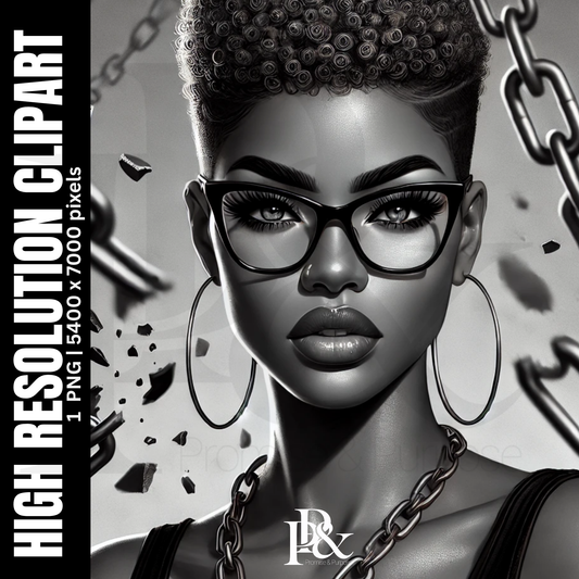 Poised with Purpose – Black Woman Clipart | PWP15