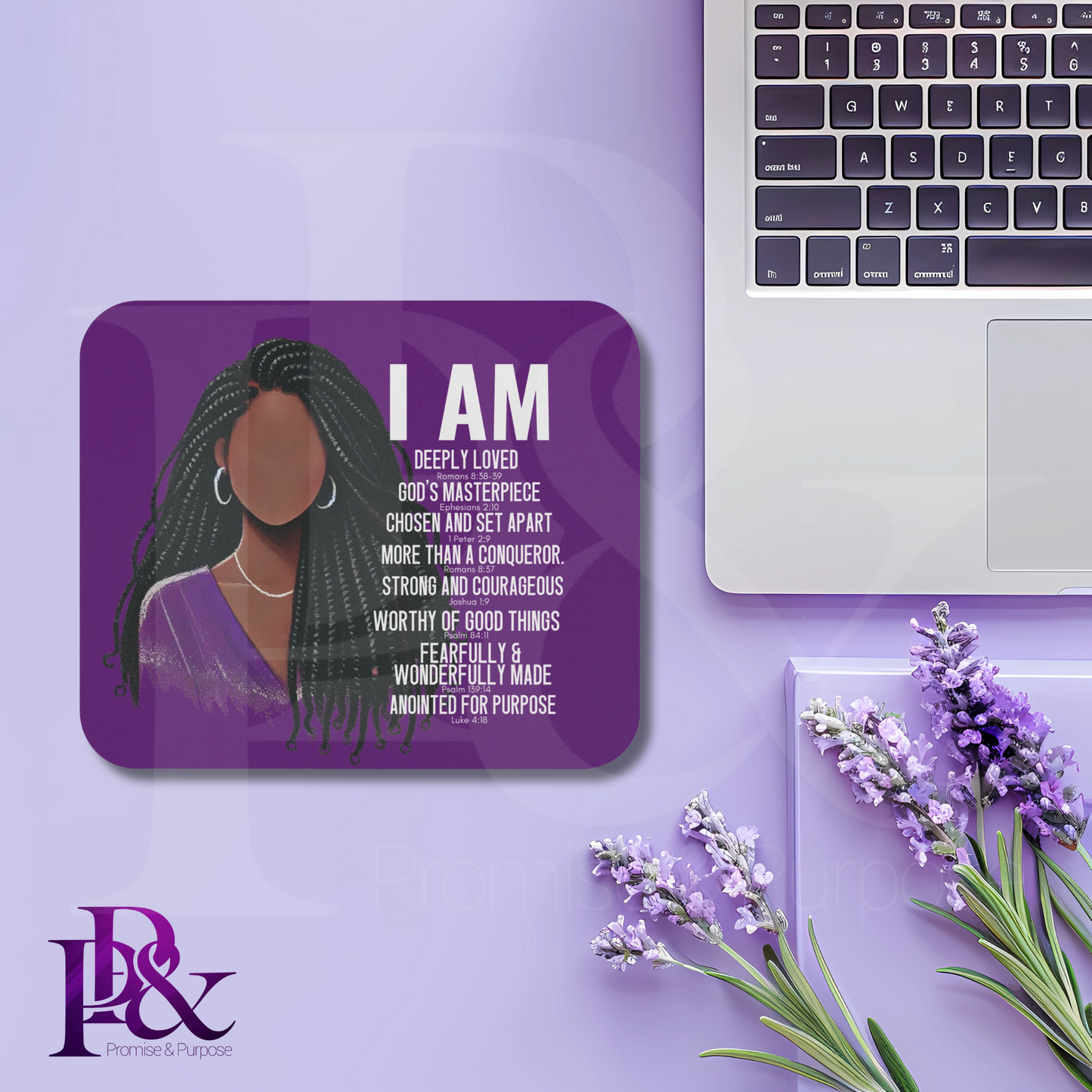 I am Scripture Mouse Pad | Faith-Based Desk Decor | IAM02