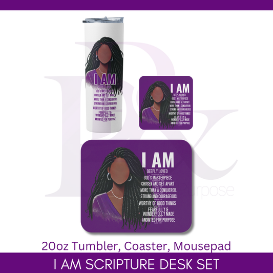 I am Scripture Purple Desk Gift Set | IAM02