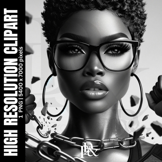 Poised with Purpose – Black Woman Clipart | PWP16