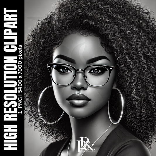 Poised with Purpose – Black Woman Clipart | PWP02