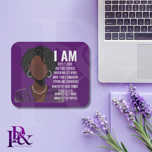 I am Scripture Mouse Pad | Faith-Based Desk Decor | IAM03