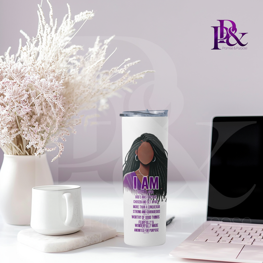 I am Scripture 20oz Tumbler | Faith-Based Desk Decor | IAM02T