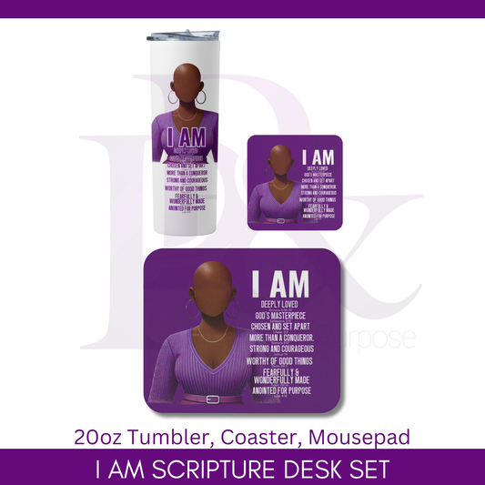 I am Scripture Purple Desk Gift Set | IAM04