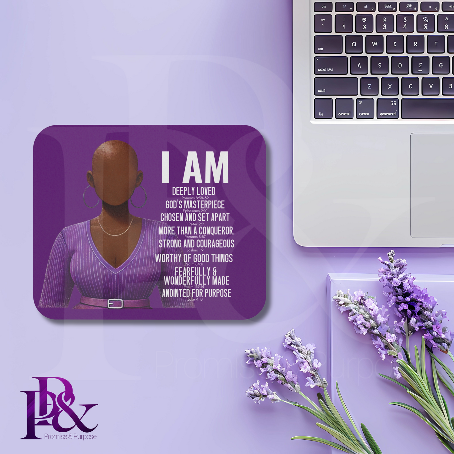 I am Scripture Mouse Pad | Faith-Based Desk Decor | IAM04