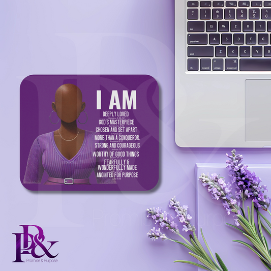 I am Scripture Mouse Pad | Faith-Based Desk Decor | IAM04