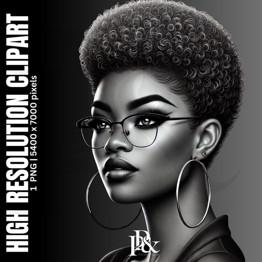 Poised with Purpose – Black Woman Clipart | PWP03