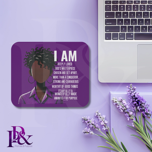 I am Scripture Mouse Pad | Faith-Based Desk Decor | IAM05