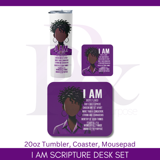 I am Scripture Purple Desk Gift Set | IAM05