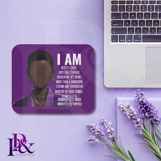 I am Scripture Mouse Pad | Faith-Based Desk Decor | IAM06