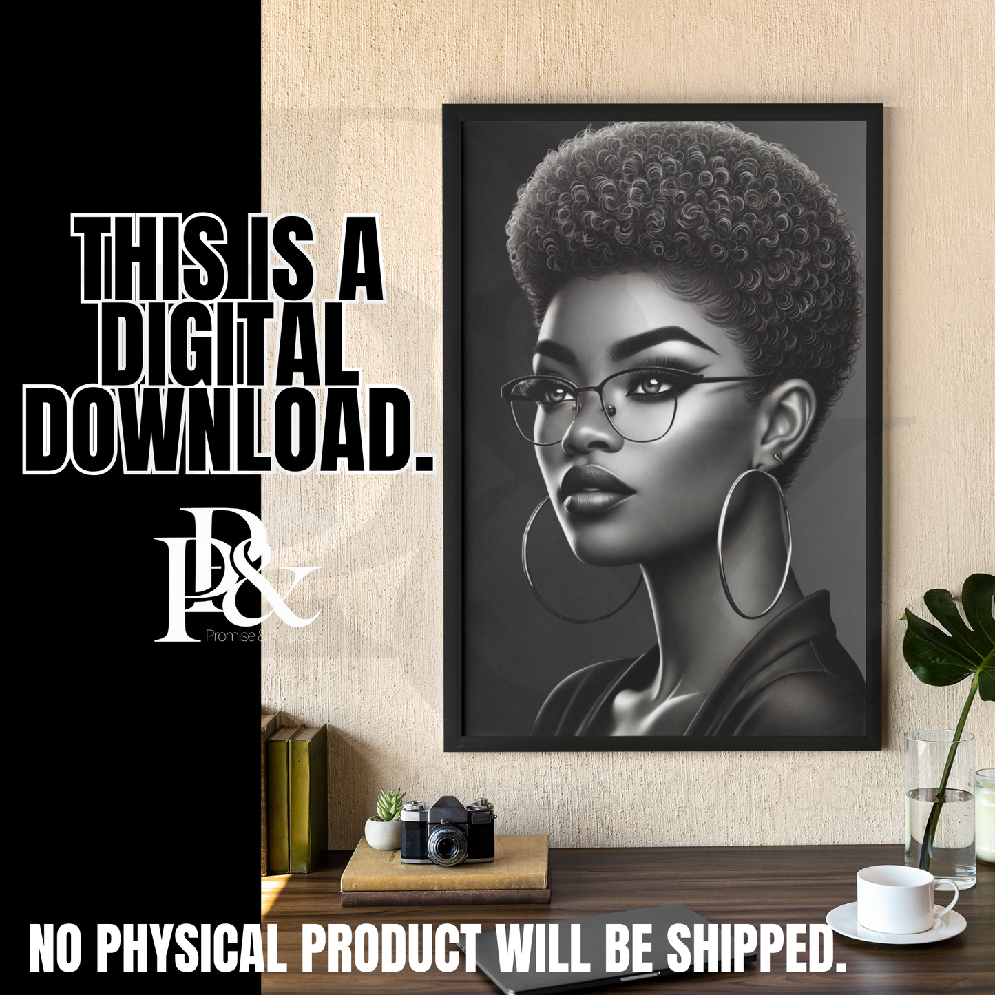 Poised with Purpose – Black Woman Clipart | PWP03