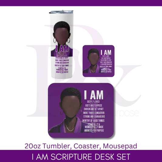 I am Scripture Purple Desk Gift Set | IAM06