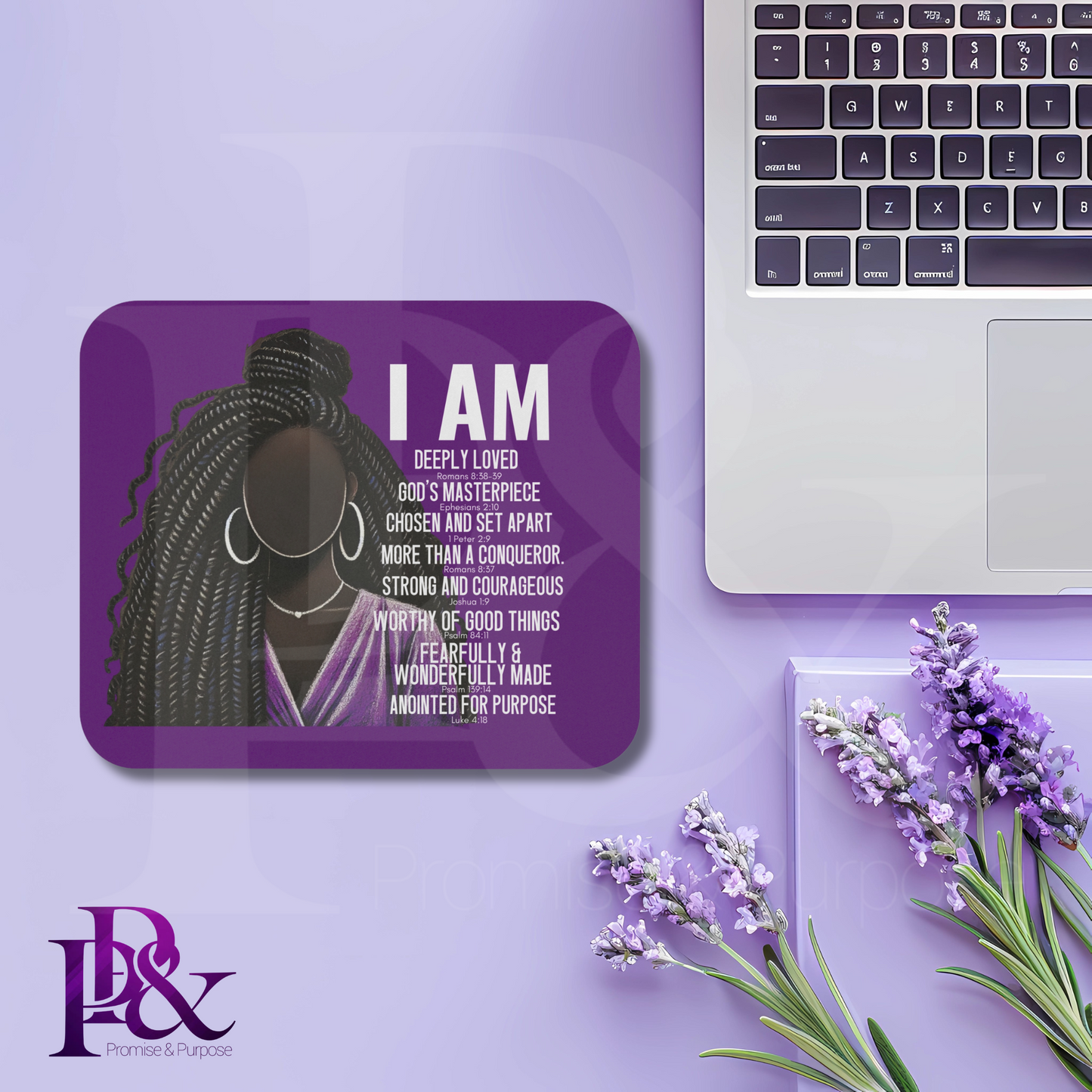 I am Scripture Mouse Pad | Faith-Based Desk Decor | IAM07