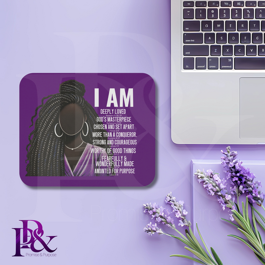 I am Scripture Mouse Pad | Faith-Based Desk Decor | IAM07