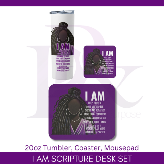 I am Scripture Purple Desk Gift Set | IAM07