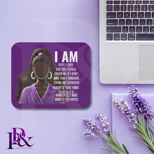 I am Scripture Mouse Pad | Faith-Based Desk Decor | IAM08