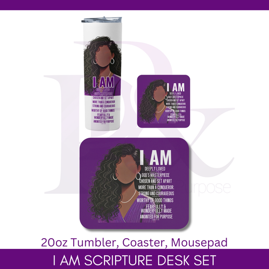 I am Scripture Purple Desk Gift Set | IAM09