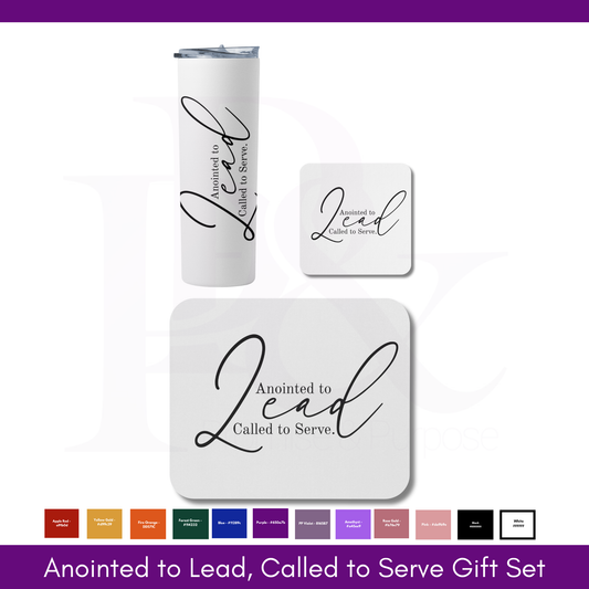 Anointed to Lead, Called to Serve Gift Set - Tumbler Mousepad & Tumbler