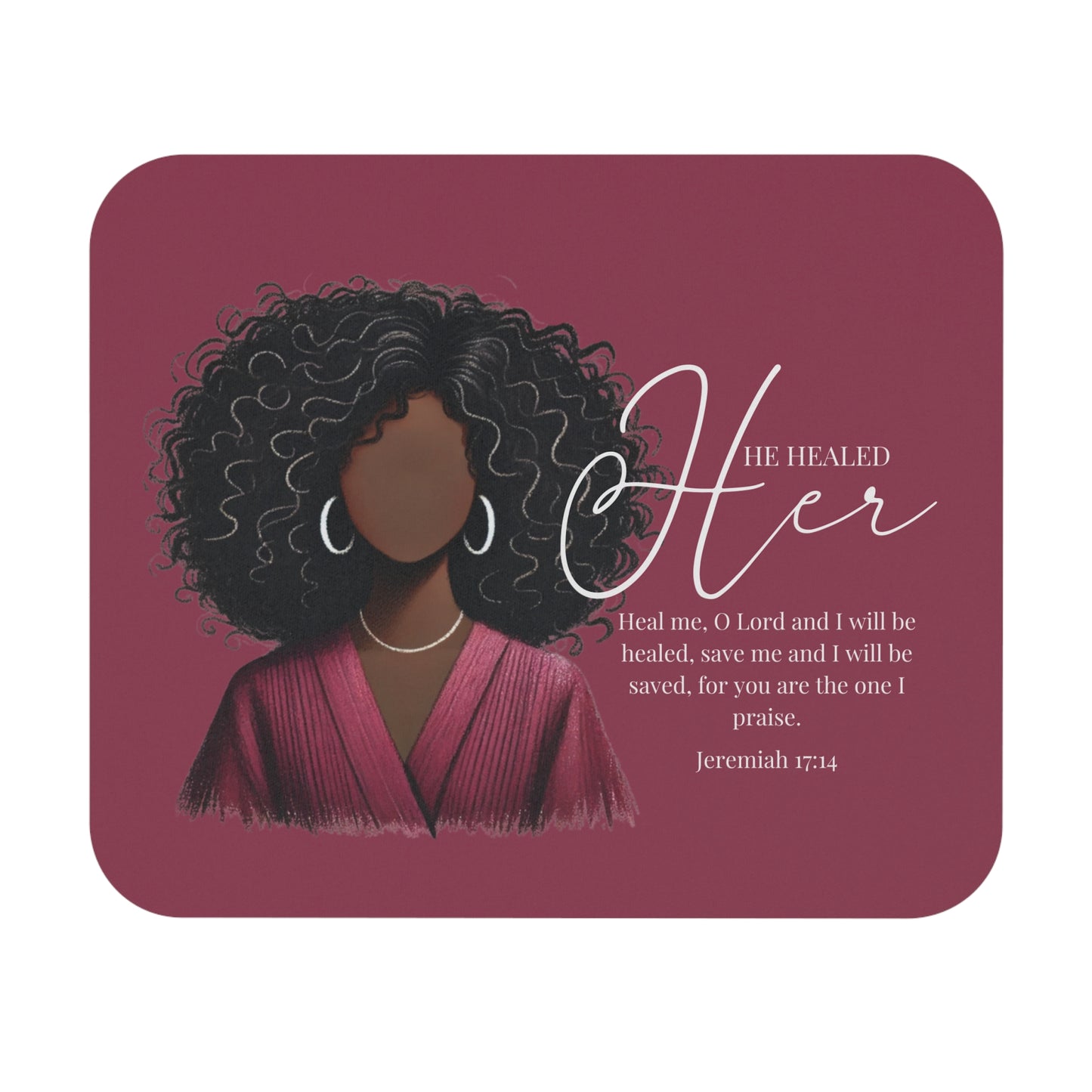 He Healed Her - Bulk Thin Mousepads