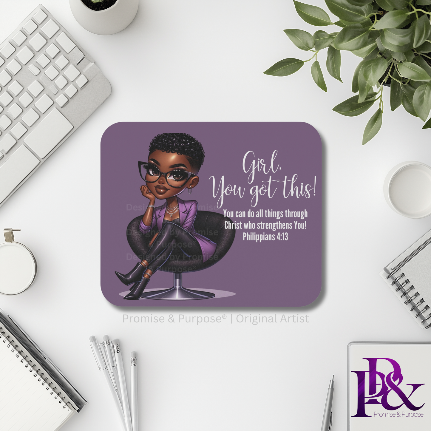 Girl You Got This™ Inspirational Mousepad for Women | Business Professional
