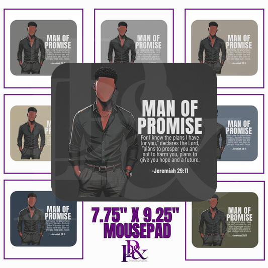 Men of Promise Mousepad – African American Men - MOPBG03 | Christian Desk Accessories | Faith-Based Gifts for Him | Stylish Office Decor